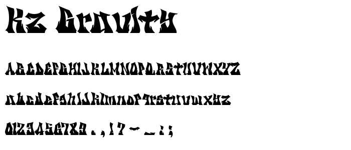 KZ GRAVItY font